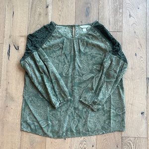 CJ Banks Lace Detail Blouse